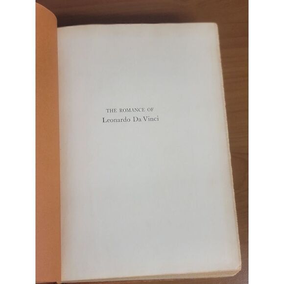 Vintage book romance of Leonardo da Vinci Merejkowski Hard Cover 1940 #A55 - Picture 5 of 9